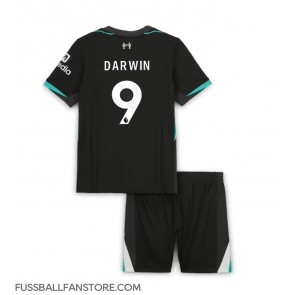 Liverpool Darwin Nunez #9 Replik Auswärtstrikot Kinder 2024-25 Kurzarm (+ Kurze Hosen)